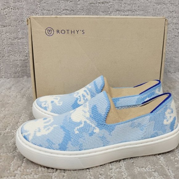 Rothy's The Kids Sneaker Blue Octopus Camo Toddler Little Kids Size 11,12,13, 2 - Picture 4 of 10